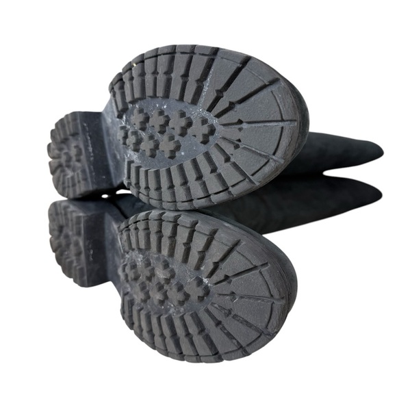 Greyder Black Leather‎ Tall Boots EU 37 US 6.5 Zip Side Closure Block Heel - Picture 13 of 16